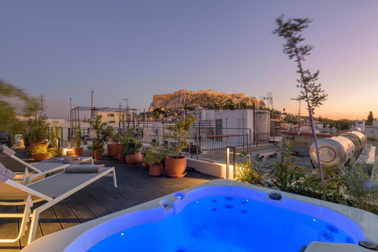 Meno Suite With Private Terrace - Jaccuzzi, Acropolis View Athen Exterior foto