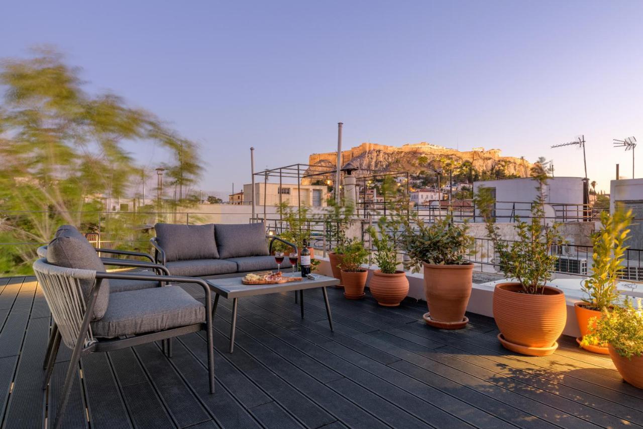 Meno Suite With Private Terrace - Jaccuzzi, Acropolis View Athen Exterior foto