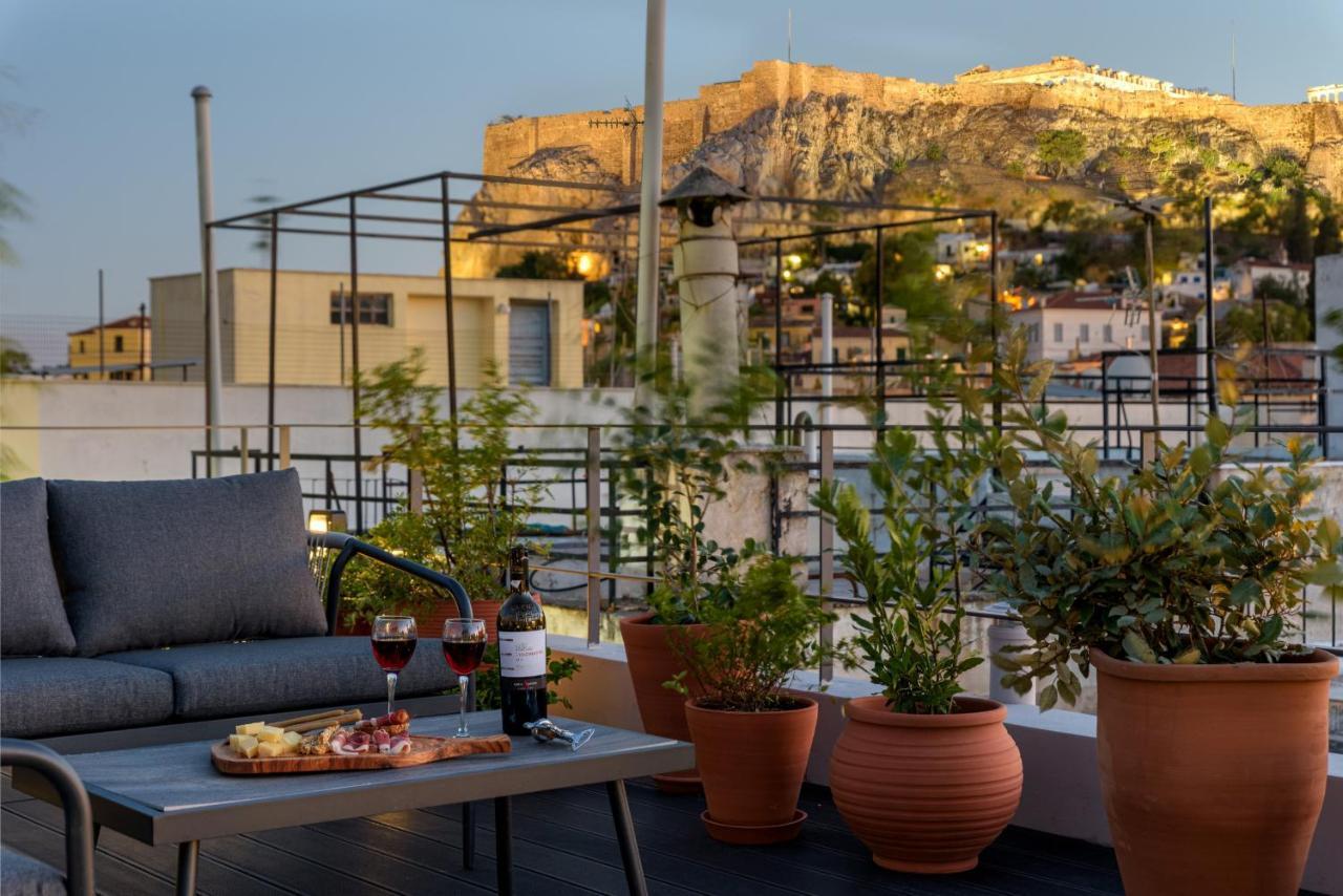 Meno Suite With Private Terrace - Jaccuzzi, Acropolis View Athen Exterior foto