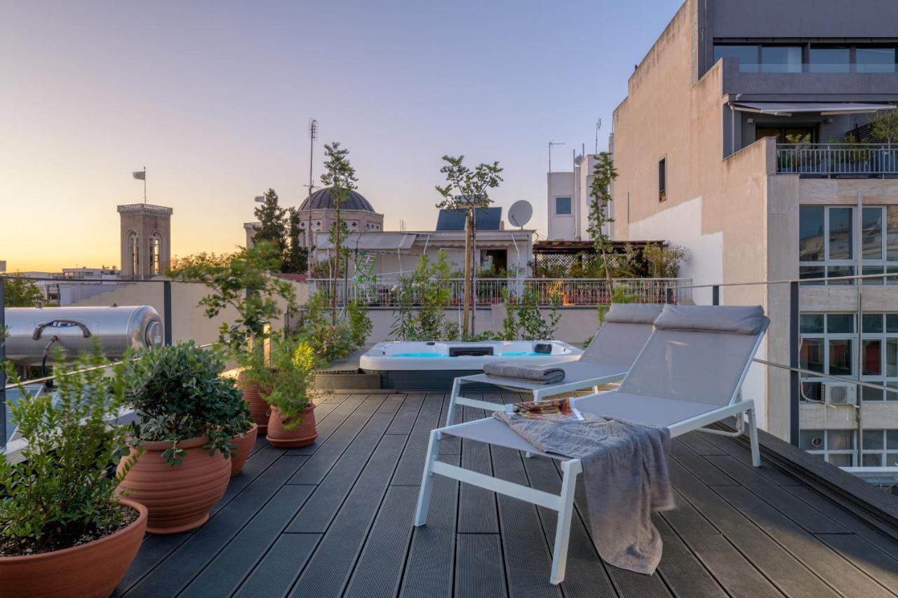 Meno Suite With Private Terrace - Jaccuzzi, Acropolis View Athen Exterior foto